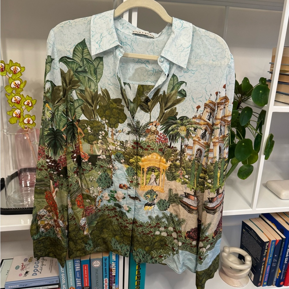 Alice and Olivia Silk Button Up